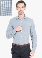 Mark Taylor Green Checked Slim Fit Formal Shirt