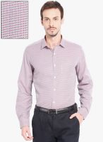 Mark Taylor Red Checked Slim Fit Formal Shirt