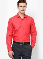 Peter England Red Slim Fit Formal Shirt