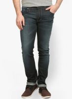 Police Washed Grey Slim Fit Jeans