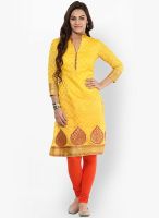 Prakhya Yellow Embellished Kurtas