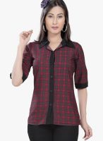 Raindrops Red Printed Shirt