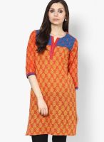 Rangmanch By Pantaloons Cotton Orange Kurta