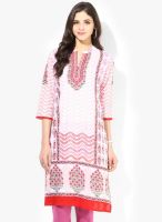 Rangmanch By Pantaloons Pink Printed Kurtas