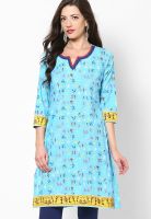 Rangriti Blue Printed Kurtis