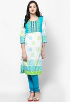 Rangriti White Printed Kurtis