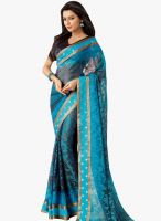 Roop Kashish Blue Printed Saree