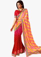 Roop Kashish Red Embellished Saree