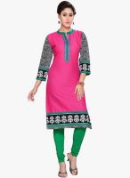 Salwar Studio Pink Printed Kurtis