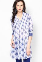 Sangria Navy Blue Printed Kurtis