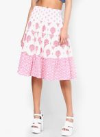 Sangria Pink Flared Skirt