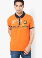 Scullers Sport Orange Graphic Polo T-Shirts