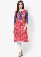 Shree Magenta Embroidered Kurta