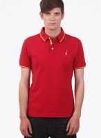 Smokestack Red Solid Polo T-Shirts