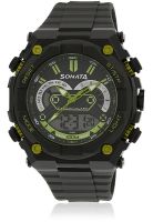 Sonata 77030Pp02J Black Analog & Digital Watch