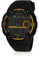 Sonata Nf7990Pp02J Black/Black Digital Watch