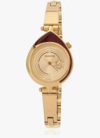 Sonata Sitara 8119Ym01 Golden Analog Watch