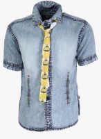 Square Light Blue Casual Shirt