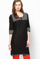 Svarikaa Black Printed Kurtis