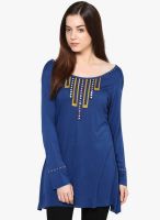 Taurus Blue Embroidered Blouse