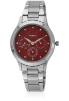 Timex Ti000q80200 Silver/Pink Analog Watch