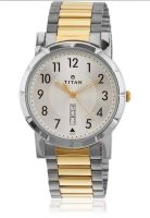 Titan Karishma 1647Bm01 Golden/White Analog Watch