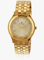 Titan Karishma 1648Ym05 Golden/Champagne Analog Watch