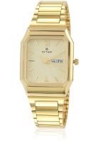 Titan NE161YM01 Golden/Golden Analog Watch