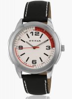Titan Ne1585Sl01 Black/White Analog Watch