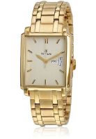 Titan Regalia Nd1506Ym02 Gold Analog Watch