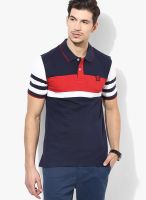 Turtle Navy Blue Solid Polo T-Shirts