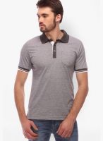 Urban Nomad Grey Solid Polo T-Shirts