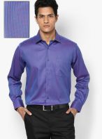 Van Heusen Blue Check Regular Fit Formal Shirt