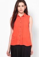 Van Heusen Orange Solid Shirt