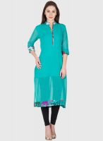 Vani Green Printed Kurtis