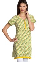 Vani Yellow Printed Kurtis