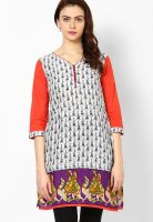 Vedic Purple Printed Kurtis