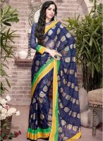 Vishal Blue Printed Saree