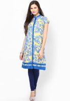 W Blue Printed Kurtis