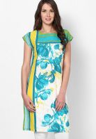 W Green Printed Kurtis