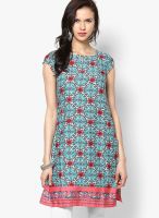 W Green Printed Kurtis