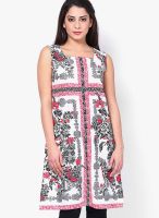 W White Printed Kurtis