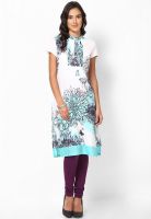 W White Printed Kurtis