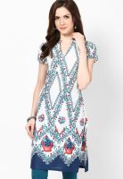 W White Printed Kurtis