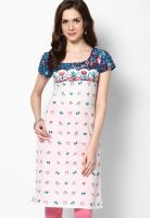 W White Printed Kurtis