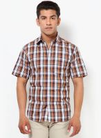 Wills Lifestyle Orange Casual Shirt