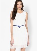 Wills Lifestyle White Colored Solid Shift Dress