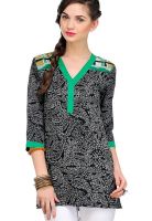 Yepme Black Printed Kurtis