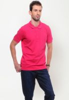 Yepme Pink Solid Polo T-Shirts