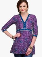 Yepme Purple Printed Kurtis